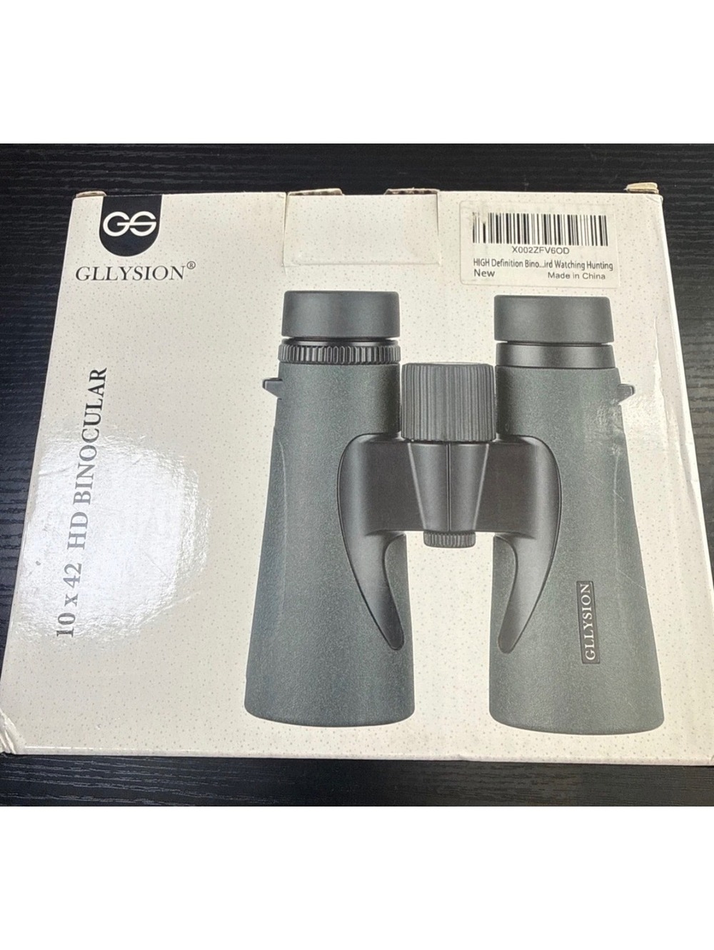 Gllysion 10x42 HD Binoculars with Smartphone Adapter and Accessories